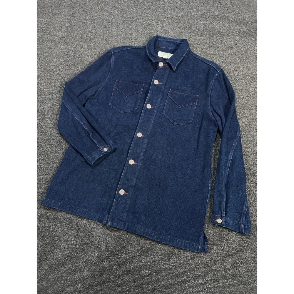 Ryan Michael Denim Shacket Mens Large Blue Western Heavyweight Cowboycore‎ Shirt